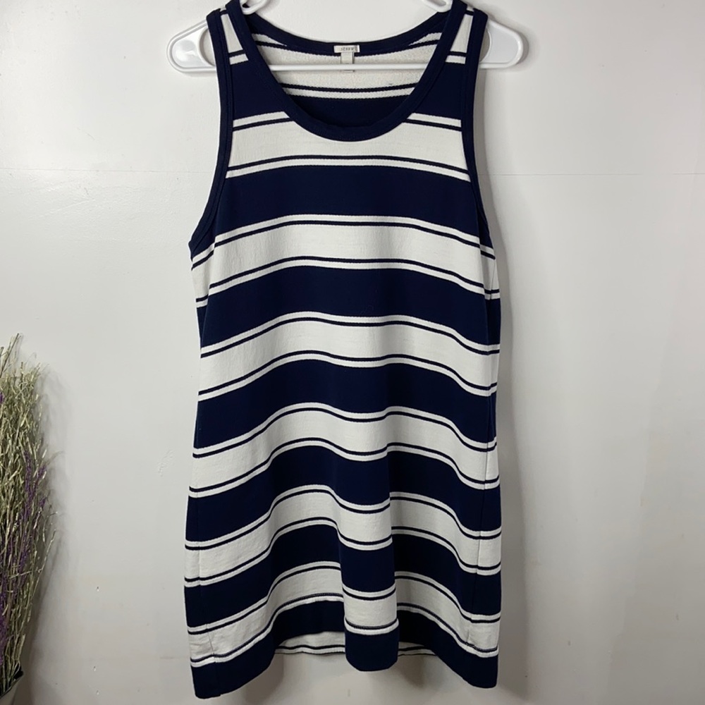 J. Crew A Line Tank Dress, Size M, Striped
